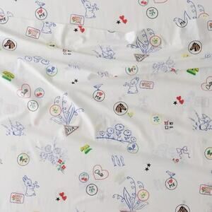 Urban Outfitters Patches Patterned Core Twin Flat Sheet